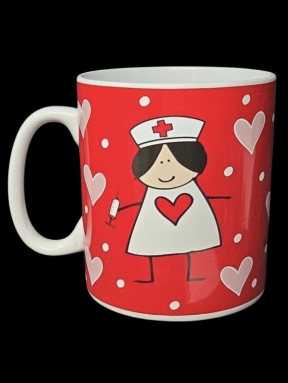 Nurse Mug - Super Oversized Red Heart Ceramic Coffee Mug